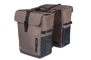 Basil fietstas dubbel Move bruin MIK 30L - AE-trading