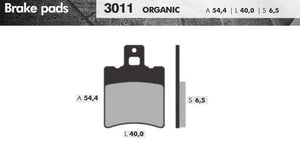 Remblokset Brenta Br3011 Aerox Voor, Mbk Booster 40 X54,4 X6,5 (E Mark) - AE-trading