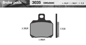 Remblokset Brenta Br3035 Segway E110, Bev500, Rieju, Aprilia Rs, X9, Xmax, 50,9 X53,9 X7,3 (E Mark) - AE-trading