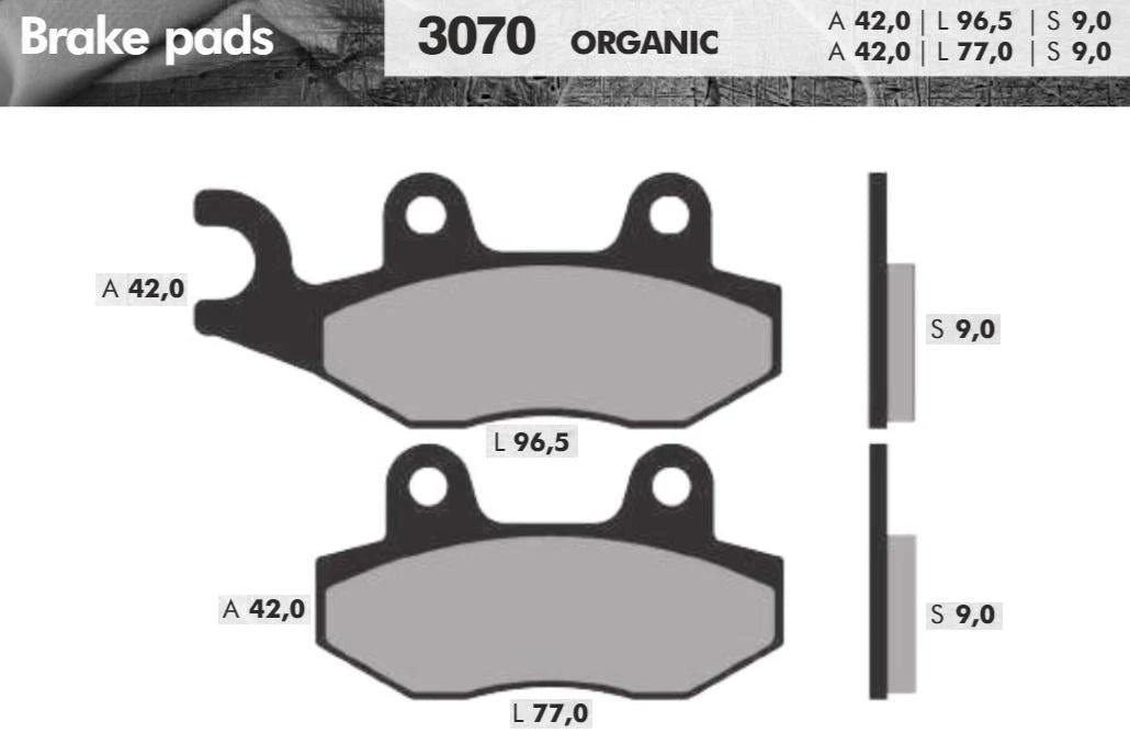 Remblokset Brenta Br3070 Agility, Sento,Like (E Mark) - AE-trading