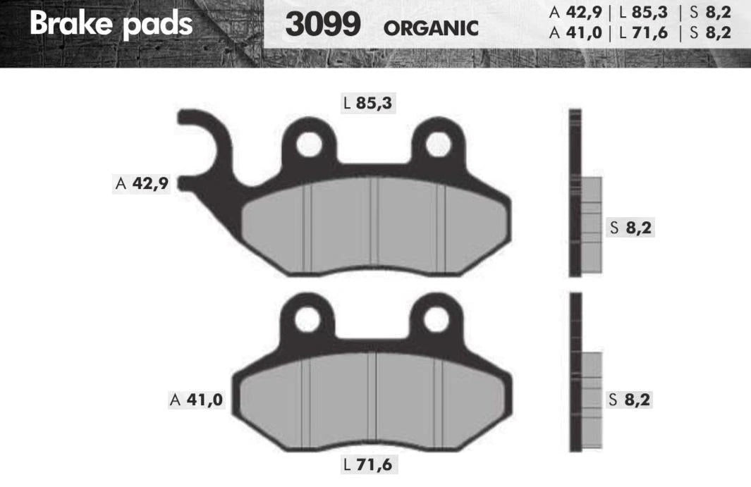 Remblokset Brenta Br3099 Tweet, Allo, Fiddle 2, Xpro, Orbit, Cello (E Mark) - AE-trading