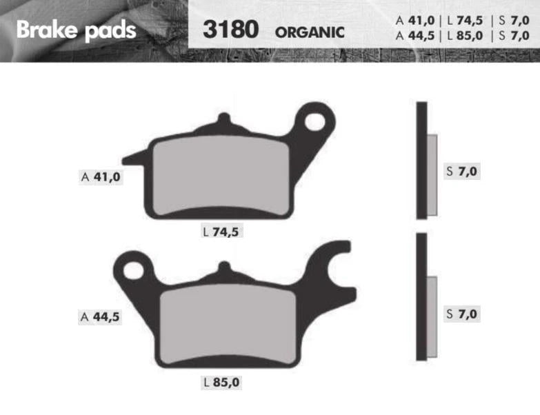 Remblokset Brenta Br3180 Niu N1 S Delivery Achter Kawasaki Z Pro (E Mark) - AE-trading