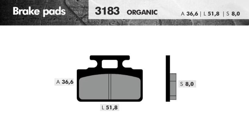 Remblokset Brenta Br3183 Goccia, Mio, Tonik (E Mark) - AE-trading