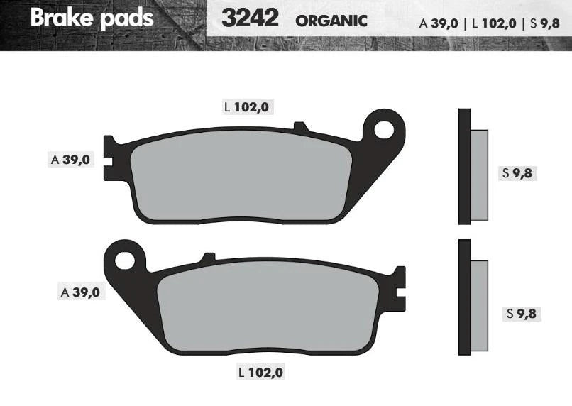 Remblokset Brenta Br3242 Downtown, Silverwing, Grand Dink, Xmax400 (E Mark) - AE-trading