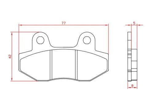 Remblokset Brenta Br3255 China Lx/ Vx50/ Speedfight 3/ Toscana/Riva (E Mark) - AE-trading