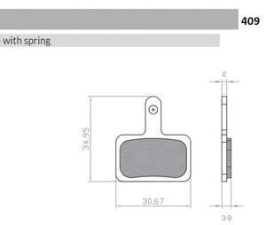 Remblokset Brenta Br409 Fatbike Gesinterd (E Mark) - AE-trading