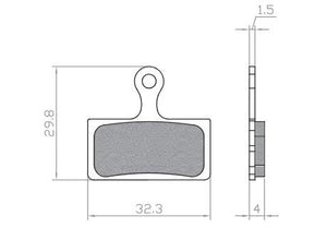 Remblokset Brenta Br422 Knaap/Rdt/Don Souris Capo Fatbike Gesinterd (E Mark) - AE-trading