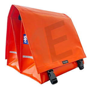 Clarijs fietstas dubbel XL PVC 46L met uitsparing oranje - AE-trading
