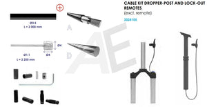 Elvedes kabelkit Dropper-post en Lock-out superflex - AE-trading
