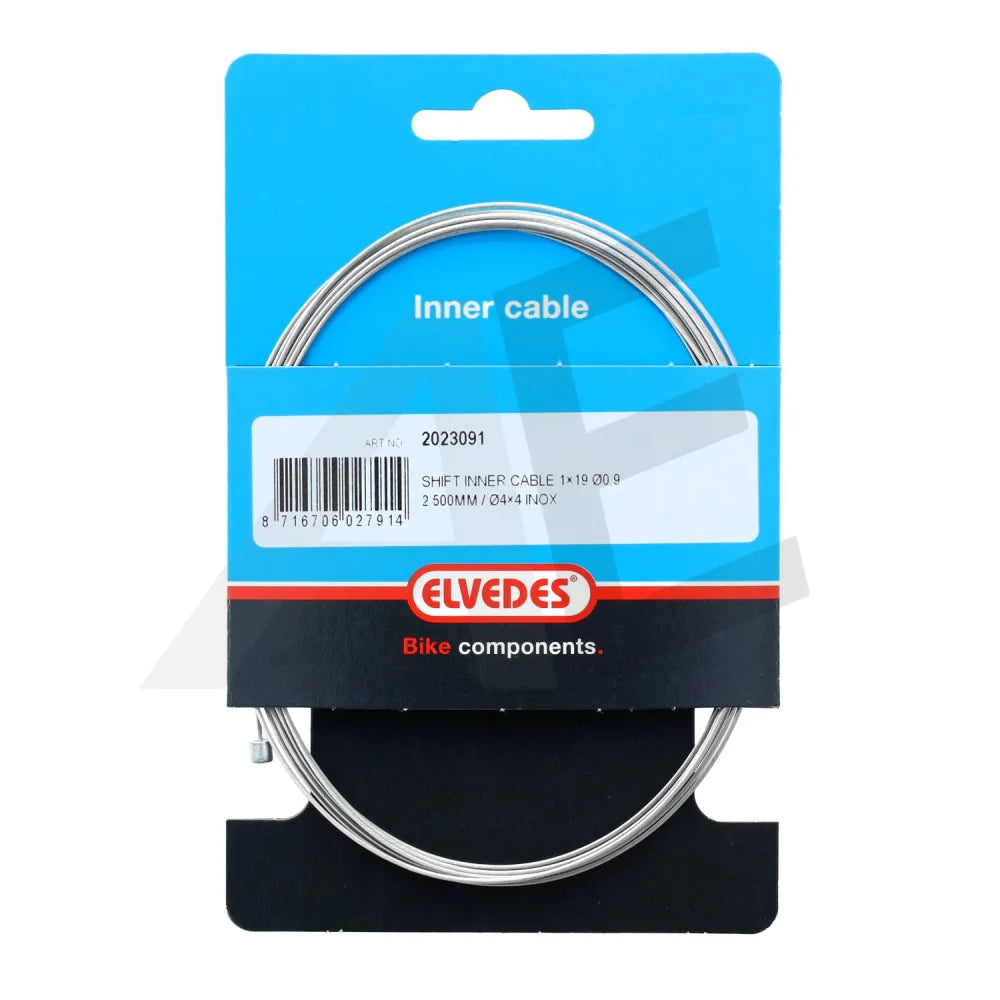 Elvedes schakel binnenkabel rvs 0.9mm nippel 4x4 - AE-trading