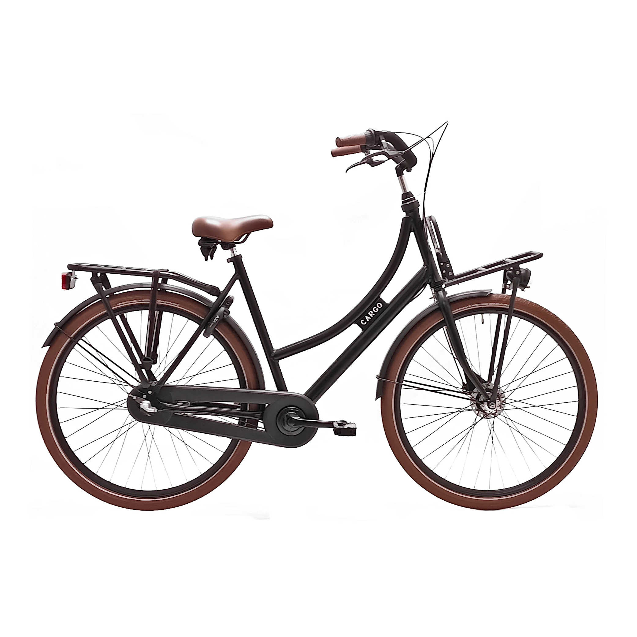 Avalon Cargo D57cm. Kleur: Mat zwart. Uitvoering: Shimano N3/Rollerbrakes. Met oa: Aluminium frame, Stuurslot, dubbele standaard, Rodi G13 velgen, Zwarte G13 spaken, 50-622/2.0 banden, Hesling kettingkast, THUN trapas en crankstel, Axa ART slot. Made i... - AE-trading
