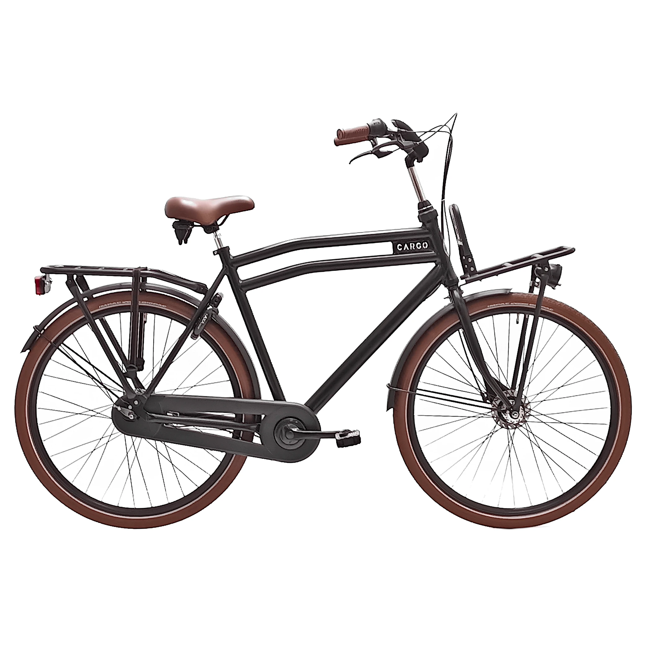 Avalon Cargo H59cm. Kleur: Mat zwart. Uitvoering: Shimano N7/Rollerbrakes. Met oa: Aluminium frame, Stuurslot, dubbele standaard, Rodi G13 velgen, Zwarte G13 spaken, 50-622/2.0 banden, Hesling kettingkast, THUN trapas en crankstel, Axa ART slot. Made... - AE-trading