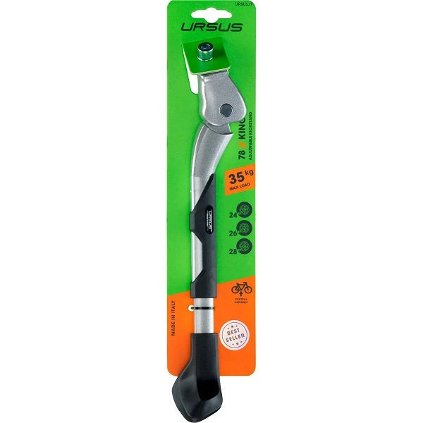 Ursus standaard King 2 Evo. Zilver, verstelbaar 24-28", max belasting 35kg (hangverpakking) - AE-trading