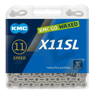 KMC ketting X11SL silver 118s waxed - AE-trading