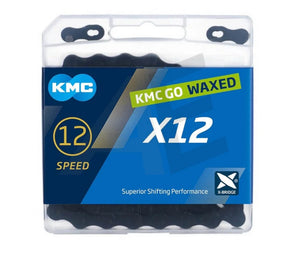 KMC ketting X12 black tech 126s waxed - AE-trading