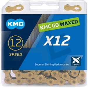 KMC ketting X12 gold 126s waxed - AE-trading