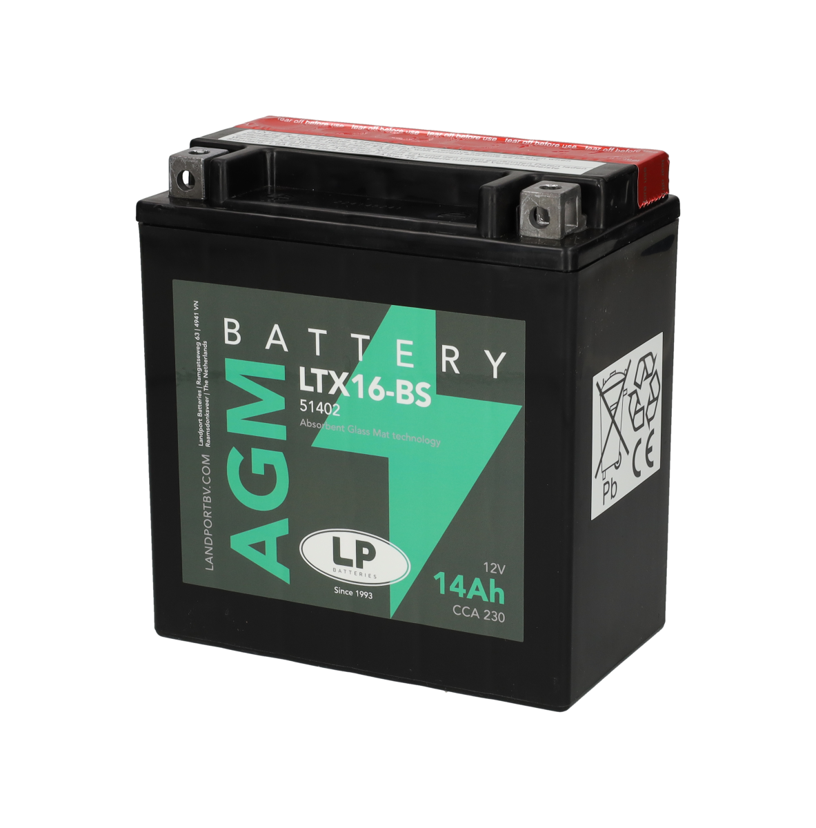 Accu Landport Ytx16 Bs / Ltx16 Bs - AE-trading