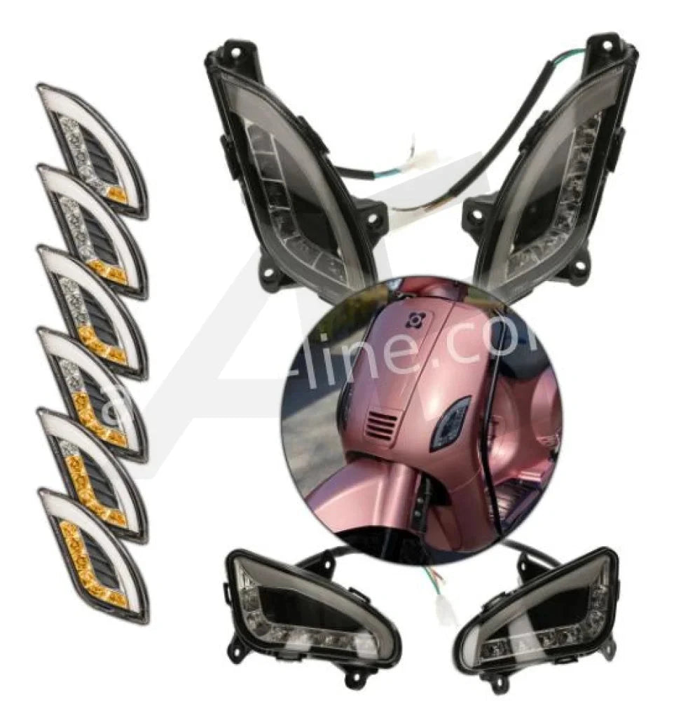 Package Deal 1 X Led Knipperlichtset Voorzijde Look A Like Lx/S + 1 X Led Knipperlichtset Achter Look A Like Lx/S Smoke ( Moving ) (5880+5881) - AE-trading