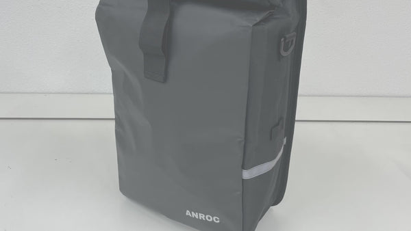 Anroc Enkele Fietstas met Schoudertas Functie - 23 Liter - Waterbestendig - Zwart