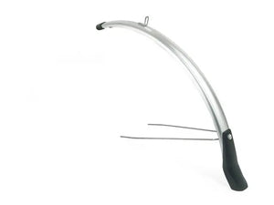Eurofender Snello spatbord 28", voor. zilver, 46mm breed - AE-trading
