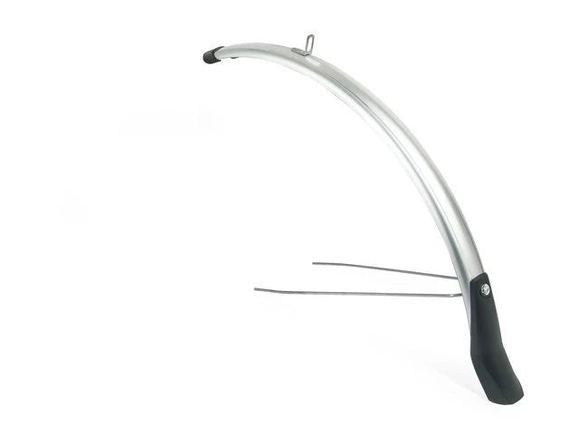 Eurofender Snello spatbord 28", voor. zilver, 46mm breed - AE-trading