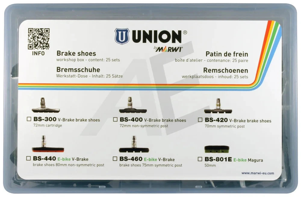 Union remblok V-brake 75mm E-bike WP (25) - AE-trading