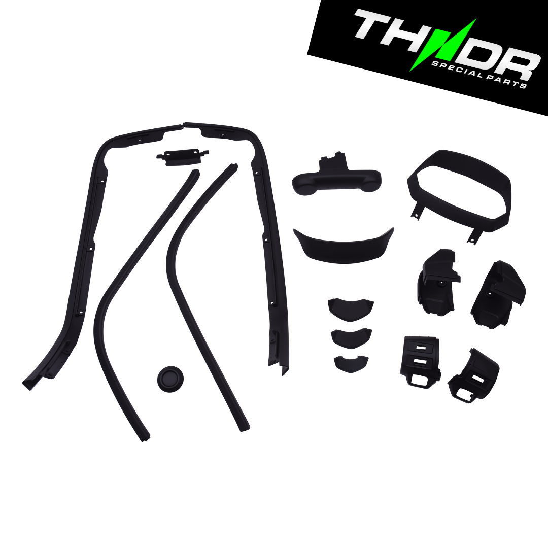 Stylingkit Compleet Mat Zwart THNDR | Vespa Sprint ('18-) - AE-trading