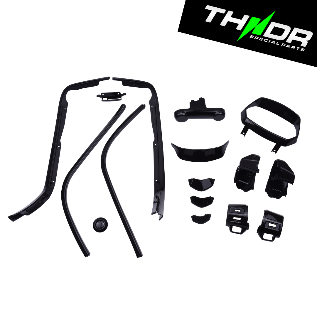Stylingkit Compleet Glans Zwart THNDR | Vespa Sprint ('18-) - AE-trading