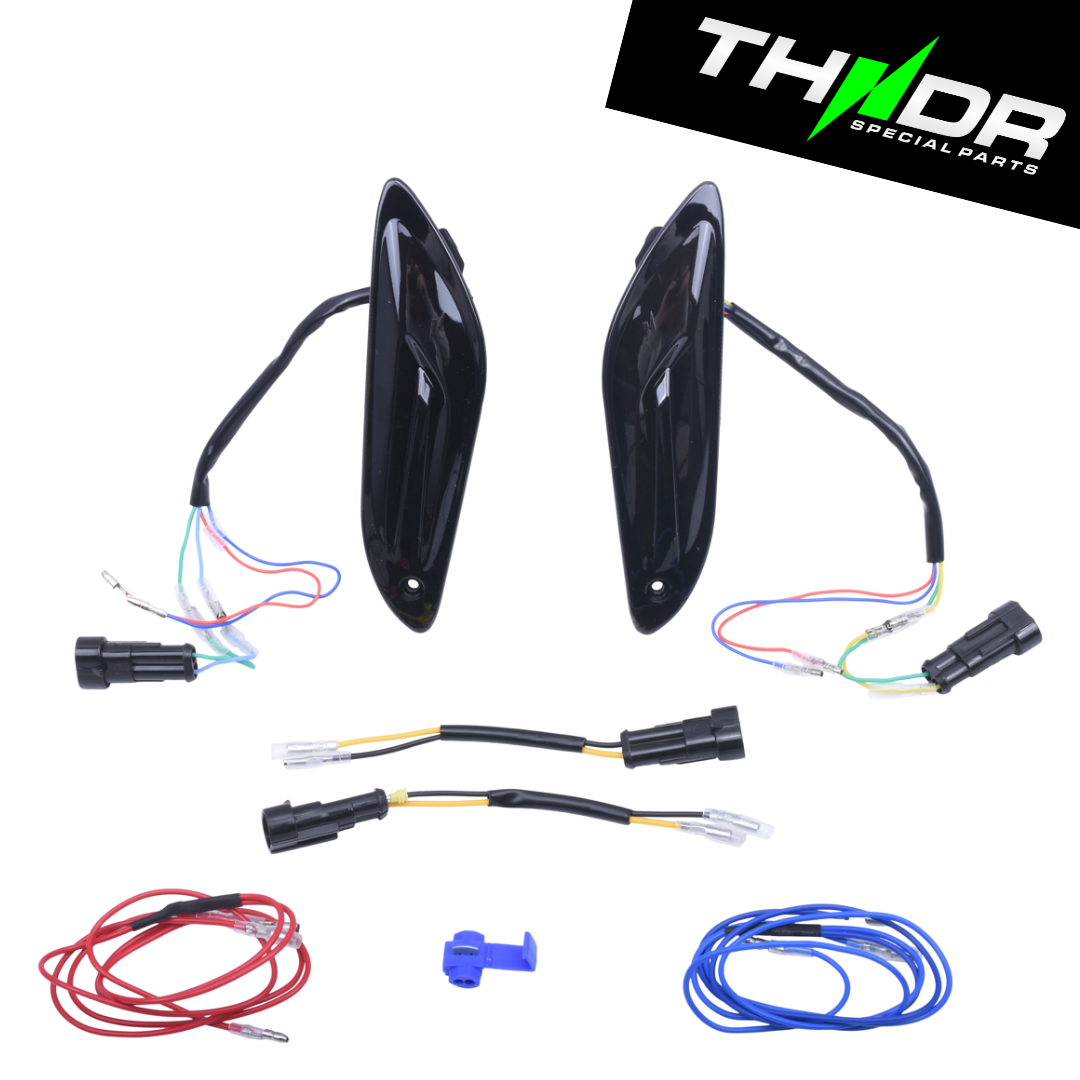 RAW-set Achter THNDR Strike Black Edition | Vespa Sprint - AE-trading