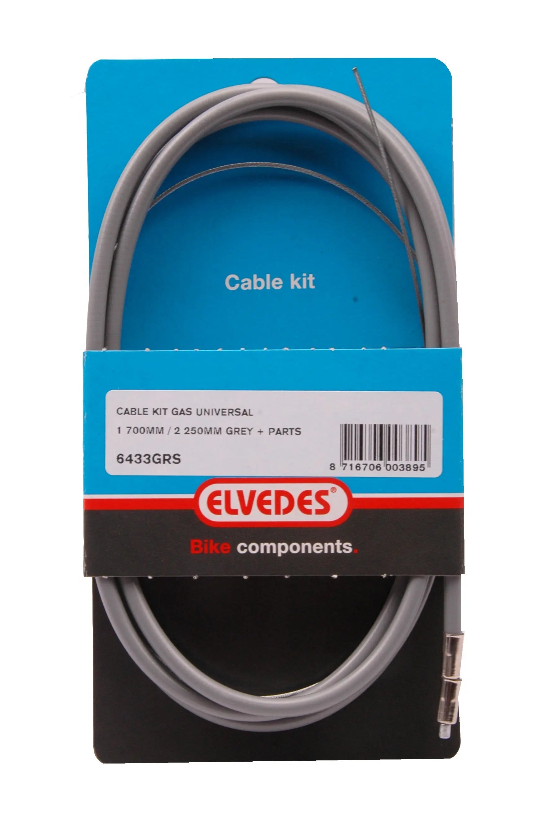 Gaskabel Compleet Elvedes Ton Grijs (6433/GRS) - AE-trading