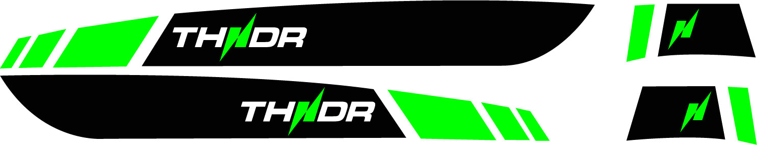 Stickerset CVS THNDR Wit / Zwart / Fluor Groen | Vespa Sprint - AE-trading