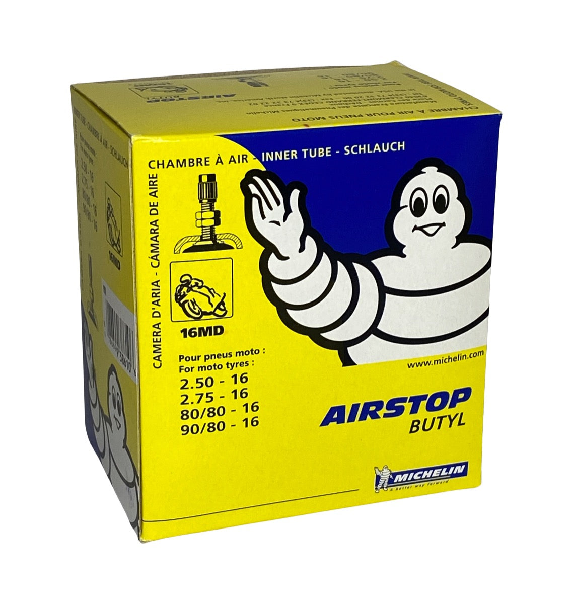 Binnenband Michelin 16-2.50/2.75/80-80/90-80 Recht Ventiel - AE-trading