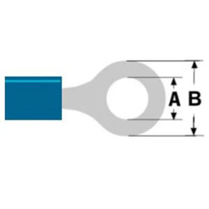 KABELSCHOEN OOG M6 BLAUW (P.25) - AE-trading