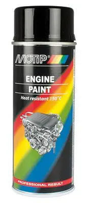 Spuitlak Motip Engine Paint Zwart (400ml) - AE-trading
