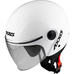 Helm Axxis Square Solid Glans Wit XS - AE-trading