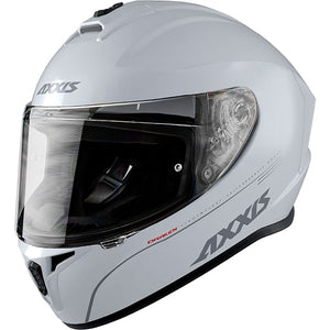 Helm Axxis Draken Solid Glans Wit M - AE-trading