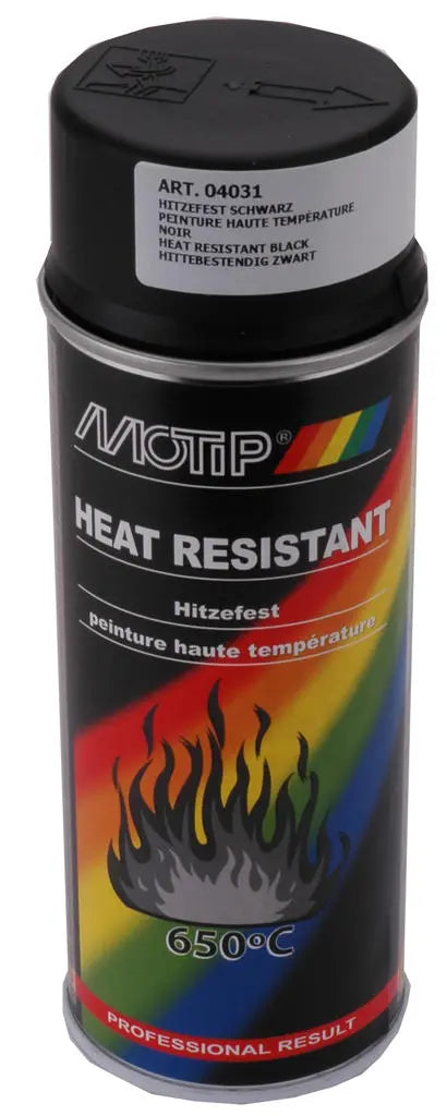 Spuitlak Motip Zwart Hittebestendig (400ml) - AE-trading