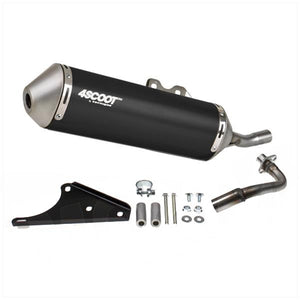 Uitlaat Tecnigas 4SCOOT Black | Piaggio / Vespa 4T 2V - AE-trading