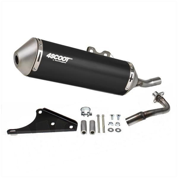 Uitlaat Tecnigas 4SCOOT Black | Piaggio / Vespa 4T 2V - AE-trading