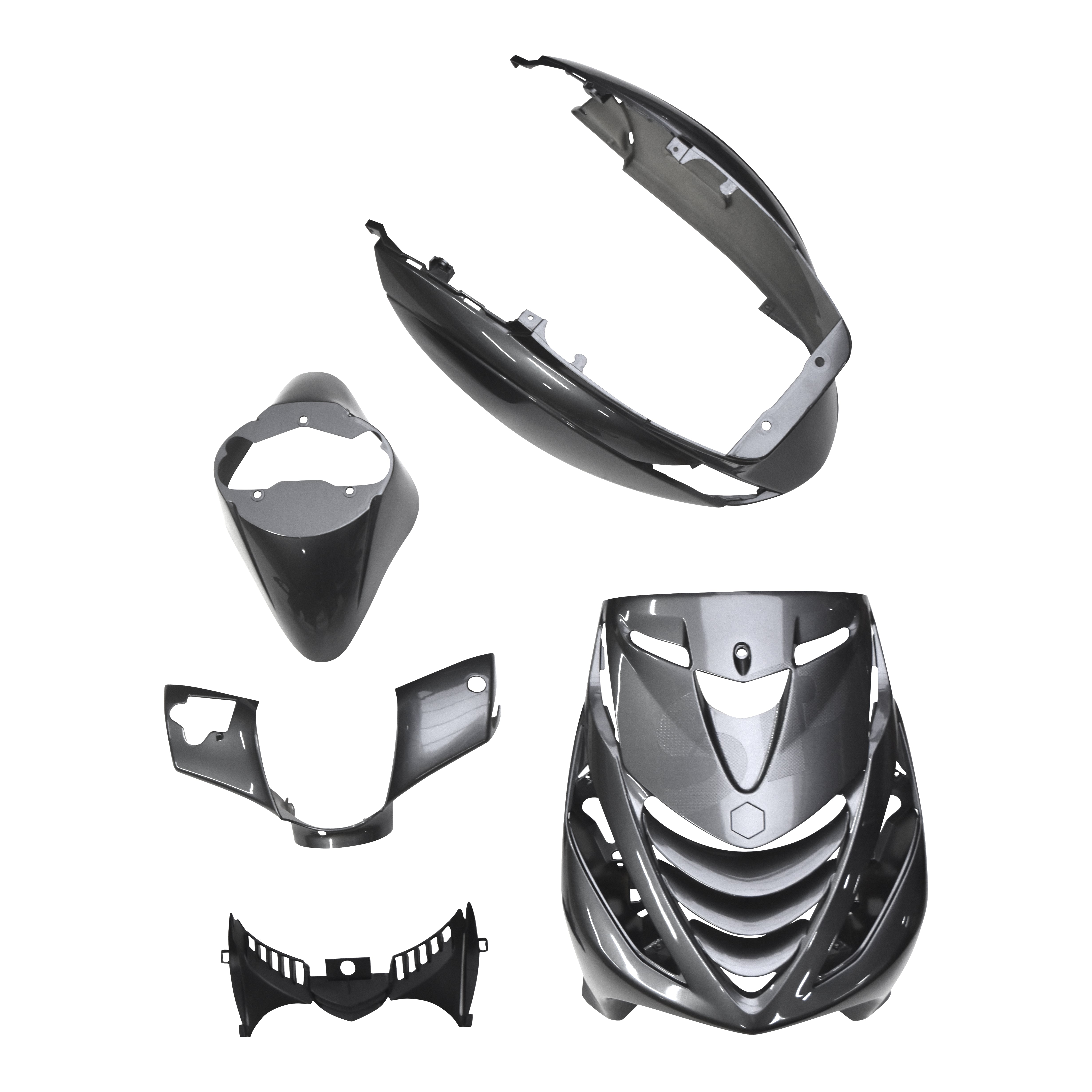 Kappenset 5-delig Mercedes AMG Designo Selenite Glans Grijs | Piaggio Zip SP - AE-trading