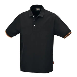 Polo-shirt Beta Zwart / Oranje M - AE-trading