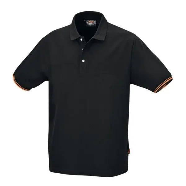 Polo-shirt Beta Zwart / Oranje L - AE-trading