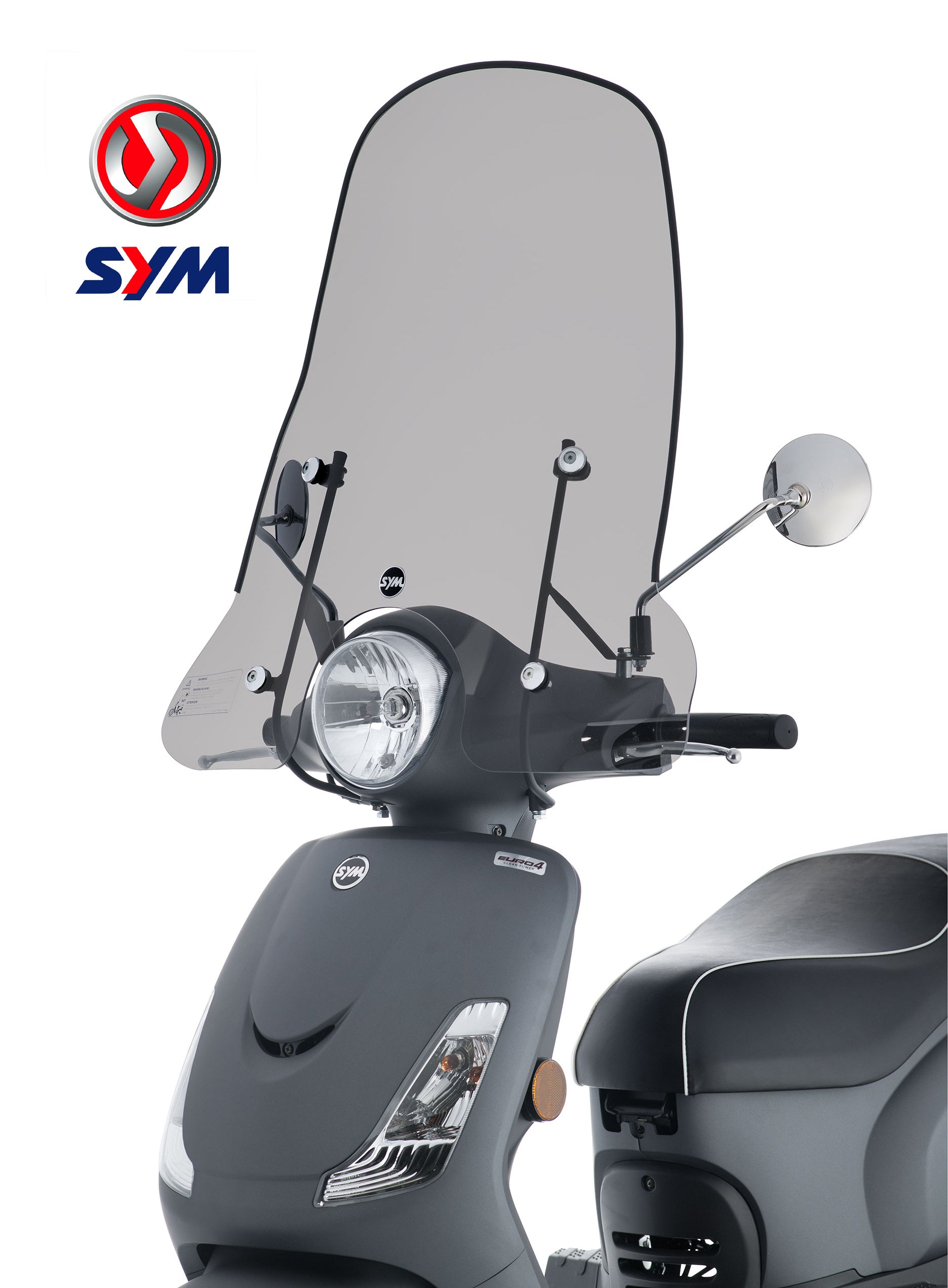 Windscherm OEM Smoke | Sym Fiddle 2 (72cm) - AE-trading