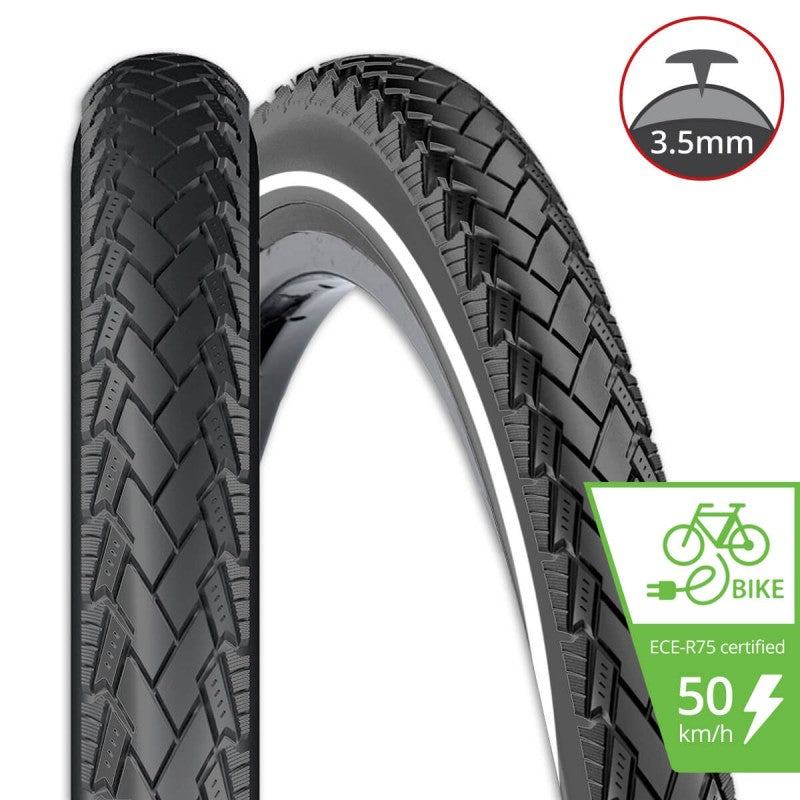 Buitenband Fiets Rexway 28x1.50 Anti-leklaag Zwart E-BIKE - AE-trading