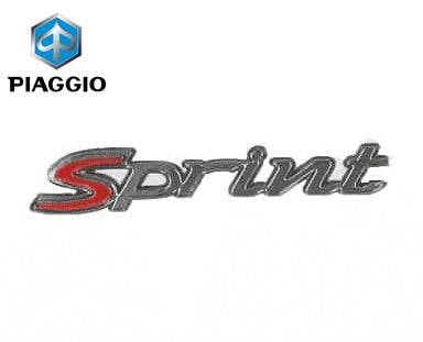 Embleem OEM "Sprint" Smoke 60mm | Vespa Sprint - AE-trading