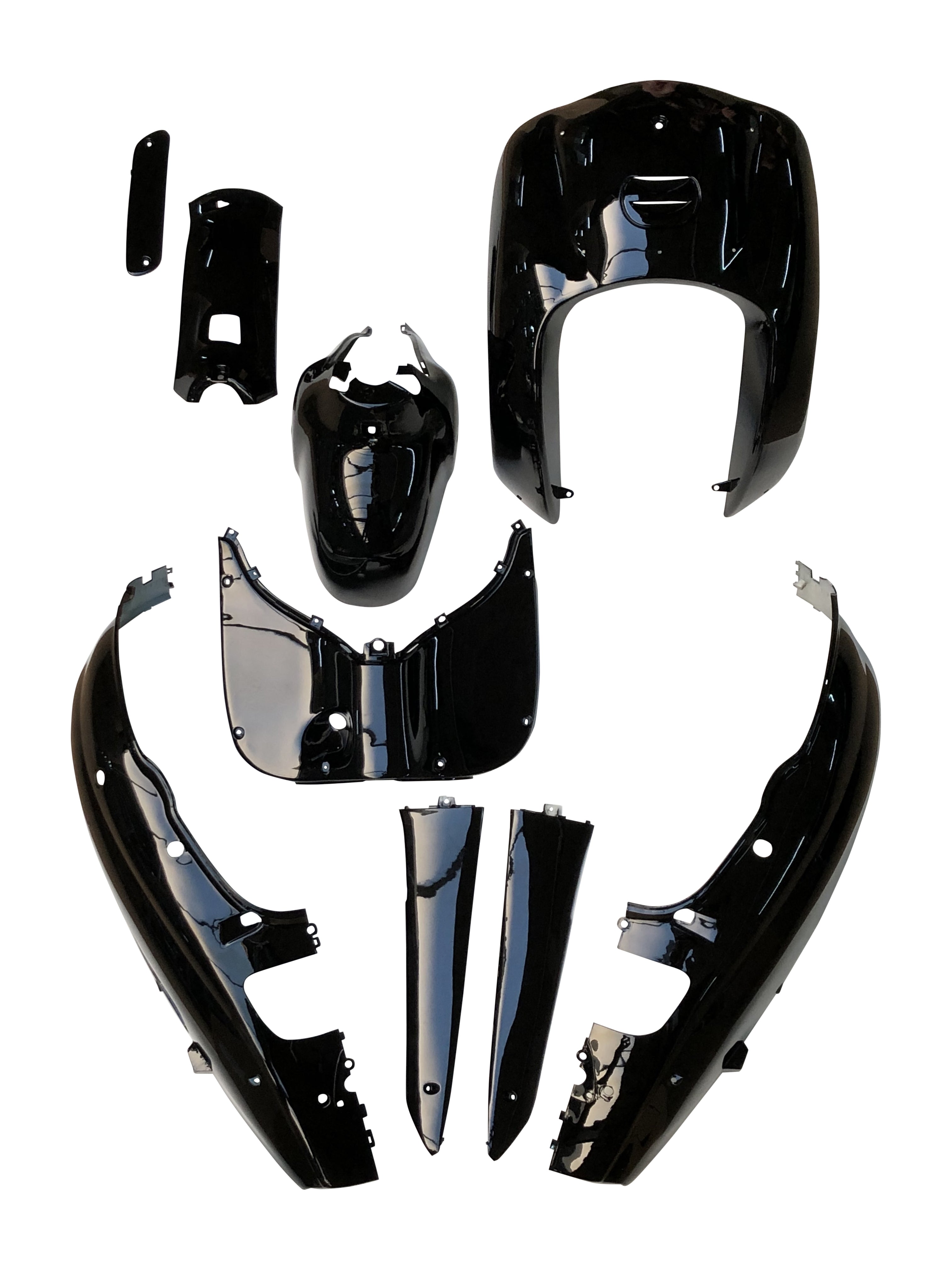 Kappenset 9-delig Glans Zwart | China Retro - AE-trading