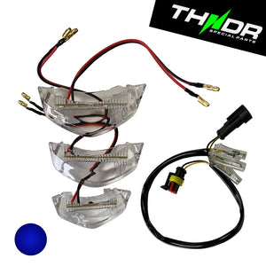 Verlichting Claxonneus LED THNDR Blauw | Vespa Sprint / Primavera - AE-trading