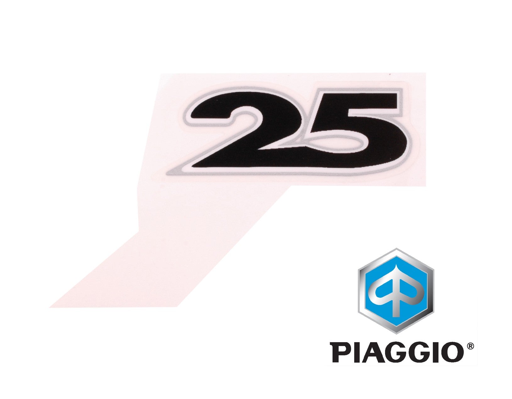 Embleem OEM "25" | Piaggio / Vespa - AE-trading