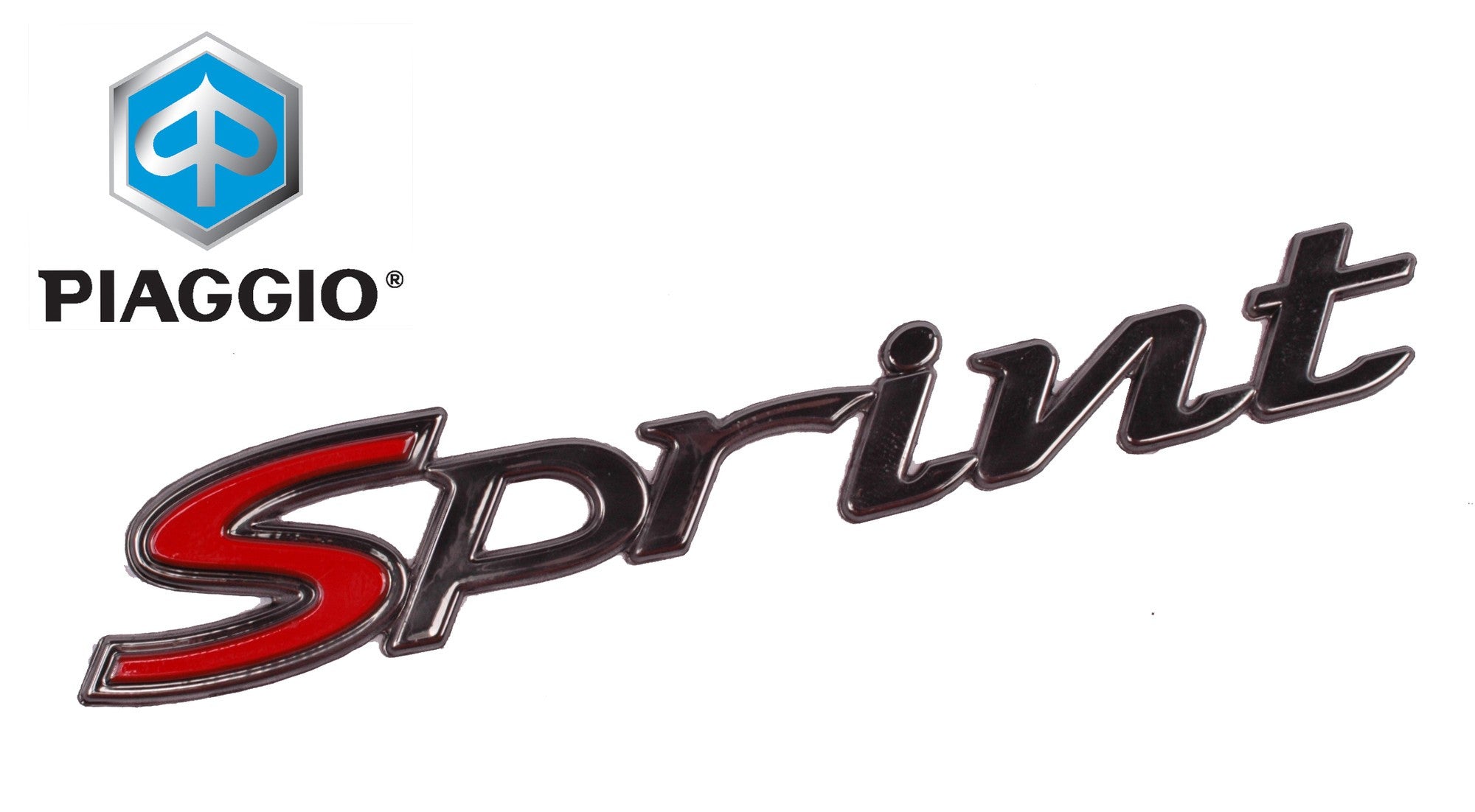 Embleem OEM "Sprint" Smoke 110mm | Vespa Sprint - AE-trading
