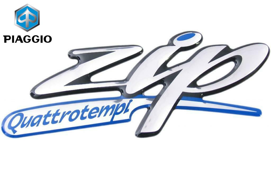 Embleem OEM "Zip Quattrotempi" Blauw | Piaggio Zip 4T - AE-trading